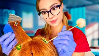 ASMR School Nurse Lice Check Roleplay👩🏻‍⚕️🐜🐛 Lice Removal amp Scalp Treatment 💆🏻‍♀️ [upl. by Winer899]