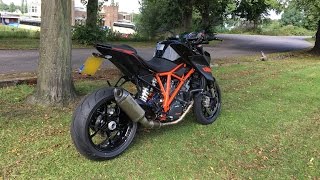 KTM Super Duke 1290R Akrapovic Evo 2 Titanium Exhaust System [upl. by Ahseryt869]