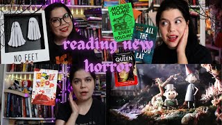 🍂📚 READING NEW HORROR VLOG  Halloween clearance haul channel plans for the future [upl. by Hollinger]