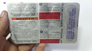 Deplatt A 75mg tablets  Clopidogred amp Asprin Tablets  Deplatt A 75mg Tablets Uses Benefit Review [upl. by Domingo]