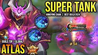 ATLAS BEST BUILD 2024  BUILD TOP GLOBAL ATLAS GAMEPLAY  MOBILE LEGENDS✓ [upl. by Matthei]