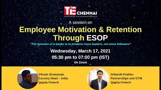 Employee motivation and retention through ESOPs  TiE Chennai [upl. by Maitilde48]