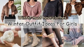 Winter dresses for girls womenWinter outfit ideas for girlsWinter must have essentialsWinter wear [upl. by Ahsiakal]