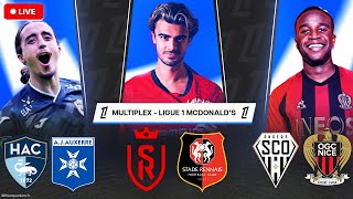 🔴 MULTIPLEX LIGUE 1 EN DIRECT  LE HAVRE  AUXERRE  REIMS  RENNES  ANGERS  NICE  LIVESTREAM [upl. by Hsitirb966]