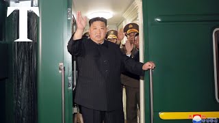 North Koreas Kim Jongun arrives in Russia [upl. by Nahtannhoj]