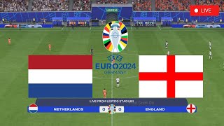 🔴LIVE Netherlands vs England I SemiFinal I UEFA Euro Cup 2024 I Live Football Match [upl. by Elumas]