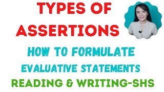 Types of assertion according to degree of certaintyEvaluative statement in a text [upl. by Hoxie]