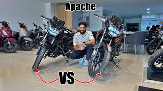 Tvs Apache RTR 160 2v Black vs Apache 160 2v bluetooth 2024 Model Which Is Best Bike In 160cc [upl. by Odel]