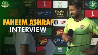 Faheem Ashraf Interview  Faisalabad vs Karachi Whites  Day 5  Final  QeAT 202324  PCB  M1U1A [upl. by Oigufer]