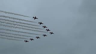 Red Arrows over RAF Wyton  25 July 2024 [upl. by Euginomod]