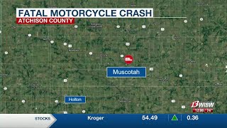 Oskaloosa man dies after being injured in motorcycle crash Tuesday night in Atchison County [upl. by Norb437]