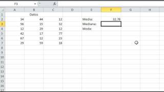 Media Mediana y Moda en Excel  Medidas de tendencia central [upl. by Dohsar]