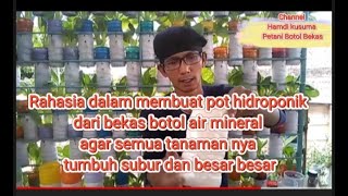 CARA MEMBUAT POT HIDROPONIK BOTOL BEKAS YANG BENAR [upl. by Naujal]