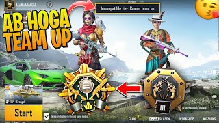 How To Fix Incompatible Tier Cannot Team Up Pubg Mobile  Bgmi Tier Incompatibility Problem [upl. by Alket106]