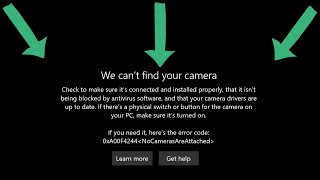 Fix we cant find your camera error code 0xa00f4244 NoCamerasAreAttached windows 11 [upl. by Adnawed791]