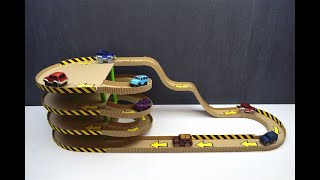 DIY Car track Parking of cardboard [upl. by Tower]