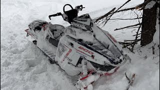 Pt 2 of Island Park trip  blown up sled [upl. by Genie]