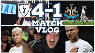 INCREDIBLE SCENES MATCH VLOG Tottenham 41 Newcastle RICHARLISON AT THE DOUBLE [upl. by Tahmosh]