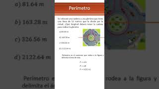 Perímetro  Círculo  Matemáticas  COMIPEMS [upl. by Towill]