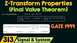 Properties of ZTransform Initial Value Theorem [upl. by Lehrer587]