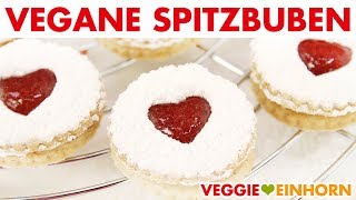 Vegane Spitzbuben Plätzchen für Weihnachten  Vegane Weihnachtsplätzchen backen [upl. by Eirelam]