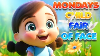 Mondays Child Is Fair Of Face  TinyGeniusTV Nursery Rhymes amp Kids Songs [upl. by Gerrald]