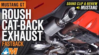 20152017 Mustang GT Roush CatBack Exhaust  Fastback Sound Clip amp Review [upl. by Aniret]