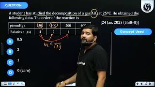 A student has studied the decomposition of a gas \\mathrmAB3\ at \25\circ \mathrmC\ [upl. by Nesilla868]