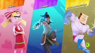 Helga Vs Korra Vs Powdered Toast ManNickelodeon AllStar Brawl [upl. by Novyert]