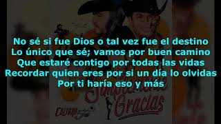 Calibre 50  Simplemente Gracias Letra [upl. by Kapor]