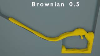 Brownian test  Blender particle fluid simulations 1080p60fps [upl. by Nedlog]