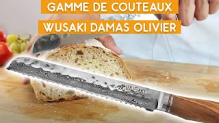 Présentation de la gamme de couteaux Wusaki Damas olivier [upl. by Hsiwhem]