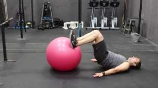 Stability Ball Hip Extension with a Leg Curl [upl. by Eimor]