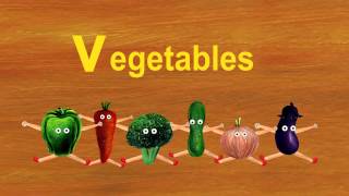 Learn the ABCs in LowerCase quotvquot is for vegetables and violin [upl. by Annoik]