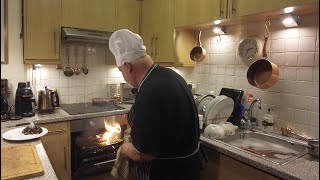 Fat Steve Cooks T Bone Steak Fried Mushrooms and Veg for Fat Sandra blackpool [upl. by Eblehs585]