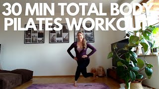 30 MIN TOTAL BODY PILATES WORKOUT Warm up Butt  Abs  Legs Arms and Stretching [upl. by Leakim]