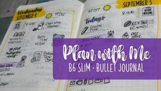 Chatty Plan with Me  Bullet Journal Weekly set up  B6 Slim Stalogy [upl. by Pegma]