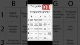 Das erste DB Bingo Spiel db Verspätung nofront bahn [upl. by Lairbag]