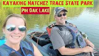 Kayaking Pin Oak Lake Natchez Trace State Park Wildersville Tennessee [upl. by Akenihs]