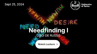 HCI2024  Lecture 3  Needfinding part I [upl. by Fujio]