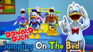 Donald Duck Jumping On The Bed Nursery Rhymes amp Kids Songs [upl. by Rolyt]