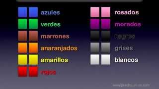 Spanish Colors 3 TIPS Practice feminine and plural form [upl. by Notserp]