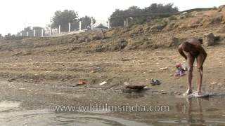 Varanasi famous for the bathing ghats along the banks of river Ganga [upl. by Chastain]