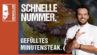 Schnelles gefülltes Minutensteak mit Avocado und Champignons von Steffen Henssler [upl. by Aerdnod]