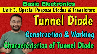 Tunnel Diode Construction amp Working Special Purpose Diode Basic Electronics BEBtech 1st year [upl. by Watters8]