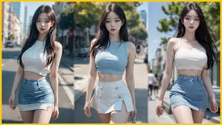 How to Style 크롭티와 쇼츠  Crop Top and Shorts  クロップトップとショートパンツ ai lookbook [upl. by Alrrats]