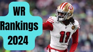 WR Rankings Fantasy Football Part 2 2024 [upl. by Madelle]