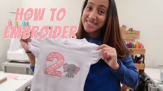 HOW TO EMBROIDER Embroidering an Applique on a Shirt Embroidery Business Etsy Seller [upl. by Rosanne]