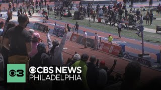 Recordbreaking athletes and packed crowds light up Day 2 of the 2024 Penn Relays [upl. by Nnylkoorb196]