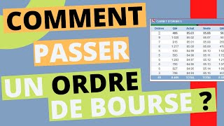 COMMENT PASSER UN ORDRE DE BOURSE EXEMPLE CHEZ BOURSE DIRECT [upl. by Glialentn]